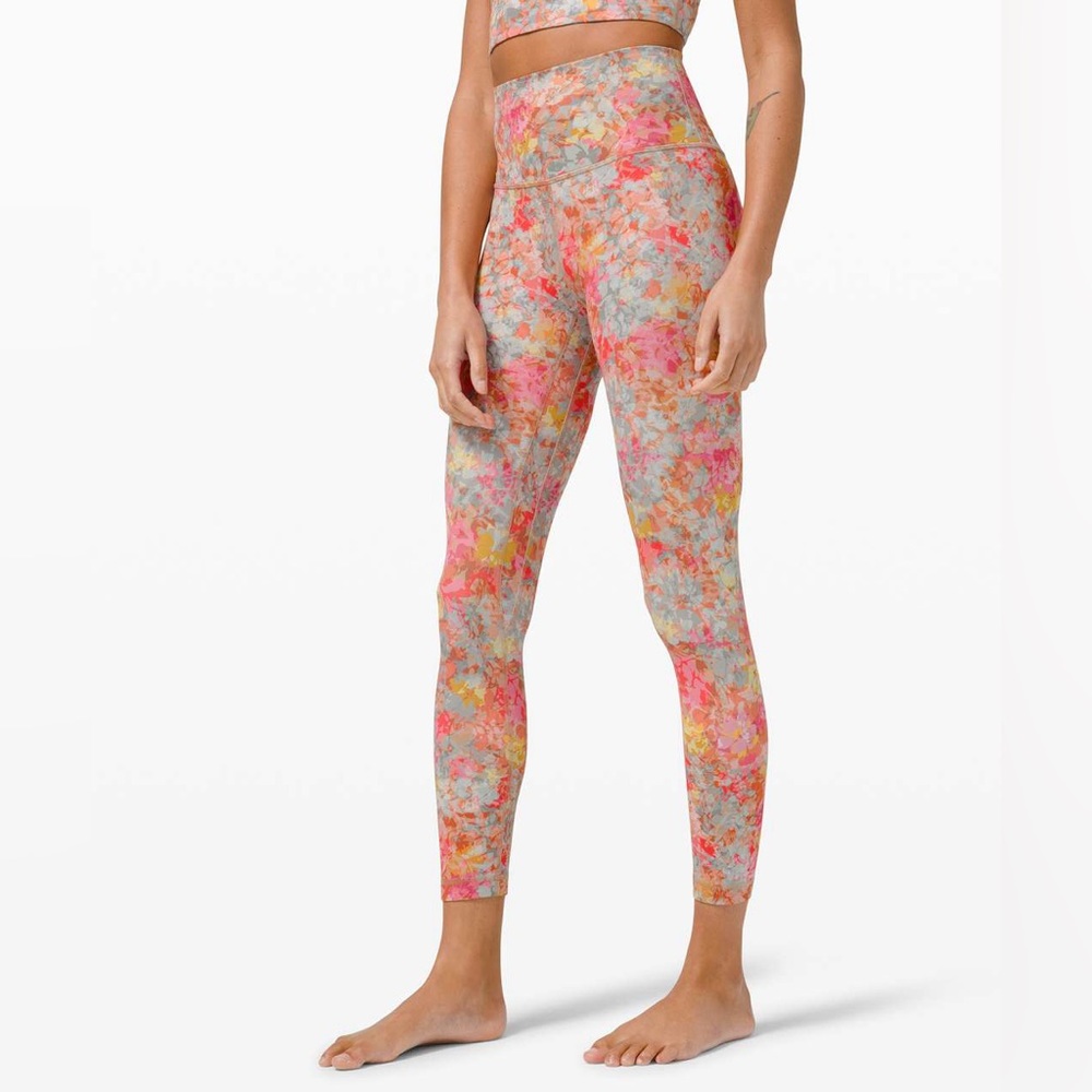 Lululemon Align High Rise Floral Activewear Yoga Workout Gym Running Leggings